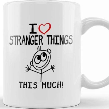 Baskı Dükkanı I Heart Stranger Things This Much Kupa