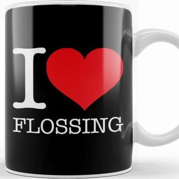 Baskı Dükkanı I Love Flossing Kupa