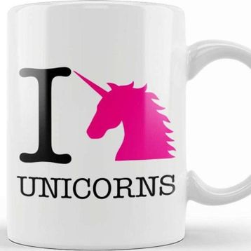 Baskı Dükkanı I Love Unicorns Kupa