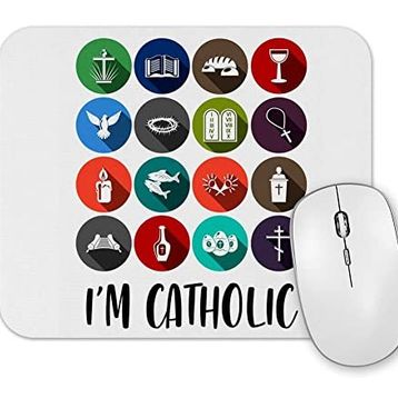 Baskı Dükkanı Im Catholic Mouse Pad