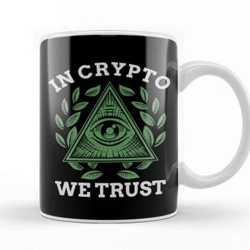 Baskı Dükkanı in Crypto We Trust Bitcoin Cryptocurrency Kupa