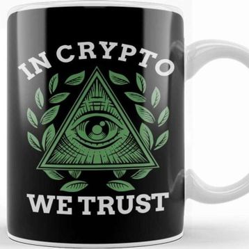 Baskı Dükkanı in Crypto We Trust Bitcoin Cryptocurrency Kupa