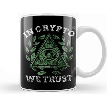 Baskı Dükkanı in Crypto We Trust Bitcoin Cryptocurrency Trading Kupa