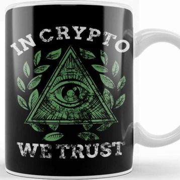 Baskı Dükkanı in Crypto We Trust Bitcoin Cryptocurrency Trading Kupa