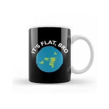 Baskı Dükkanı It's Flat Bro Flat Earth Kupa