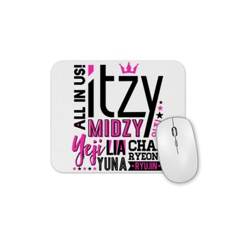 Baskı Dükkanı Itzy Font Collage Mouse Pad