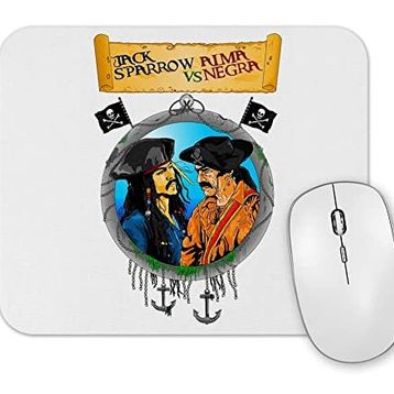 Baskı Dükkanı Jack Sparrow Vs Alma Negra Mouse Pad