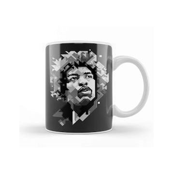 Baskı Dükkanı Jimi Hendrix Black And White Kupa