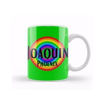 Baskı Dükkanı Joaquin Phoenix Retro Rainbow Style Kupa Bardak
