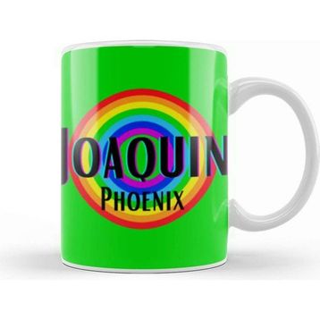 Baskı Dükkanı Joaquin Phoenix Retro Rainbow Style Kupa Bardak