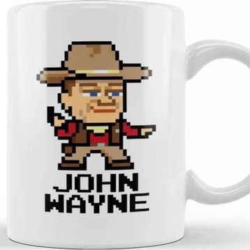Baskı Dükkanı John Wayne Pixel Character Kupa Bardak