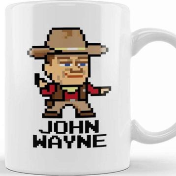 Baskı Dükkanı John Wayne Pixel Character Kupa Bardak