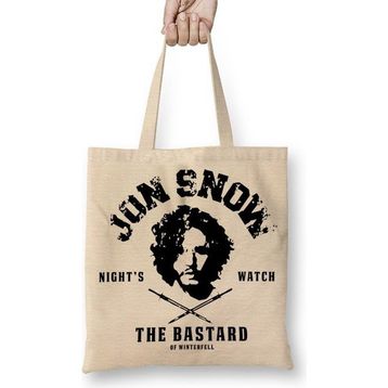 Baskı Dükkanı Jon Snow Night Watch Bez Çanta