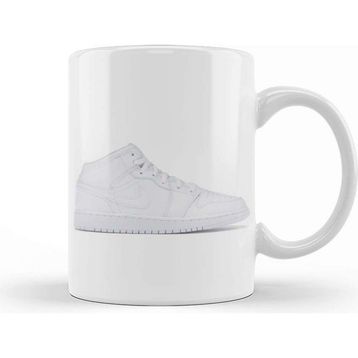 Baskı Dükkanı Jordan 1 Mid Gs White Kupa