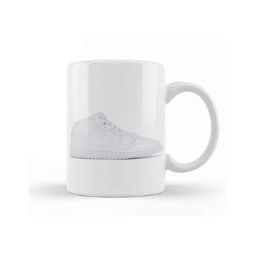 Baskı Dükkanı Jordan 1 Mid Gs White Kupa