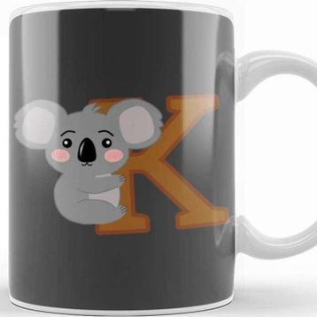 Baskı Dükkanı K For Koala Koala Lover Kupa
