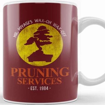 Baskı Dükkanı Karate Kid Mr Miyagi Pruning Services Kupa