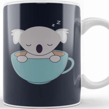 Baskı Dükkanı Kawaii Cute Koala Bear With Coffee Kupa