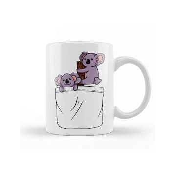 Baskı Dükkanı Kawaii Cute Koala Pocket Kupa