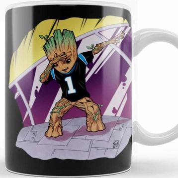Baskı Dükkanı KB10072 Baby Groot Dabbing Panther Jersey Porselen Kupa Bardak