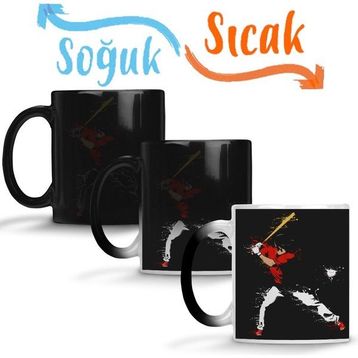 Baskı Dükkanı KB10097 Basketbol Baseball Porselen Kupa Bardak