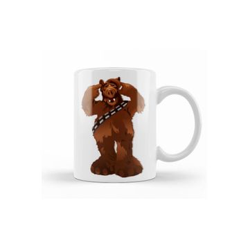 Baskı Dükkanı KB10303 Chewbacca Alf Bacca Porselen Kupa Bardak