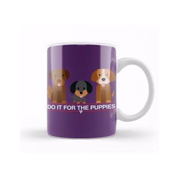 Baskı Dükkanı KB10427 Destiny Do It For The Puppıes Pug Köğek Porselen Kupa Bardak