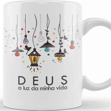 Baskı Dükkanı KB10430 Deus Minha Luz Porselen Kupa Bardak