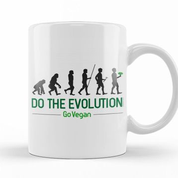 Baskı Dükkanı KB10442 Do The Evolution Go Vegan Porselen Kupa Bardak
