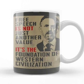 Baskı Dükkanı KB10601 Free Speech Famous Quote Jordan Peterson Porselen Kupa Bardak