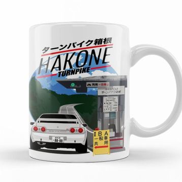 Baskı Dükkanı KB10706 Hakone Nissan Skyline R32 Porselen Kupa Bardak