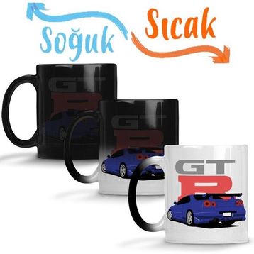 Baskı Dükkanı KB10706 Hakone Nissan Skyline R32 Porselen Kupa Bardak