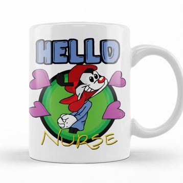Baskı Dükkanı KB10809 Hellooooo Nurse Porselen Kupa Bardak