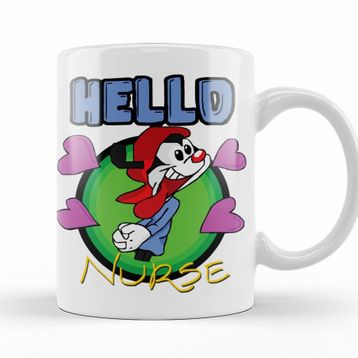 Baskı Dükkanı KB10809 Hellooooo Nurse Porselen Kupa Bardak