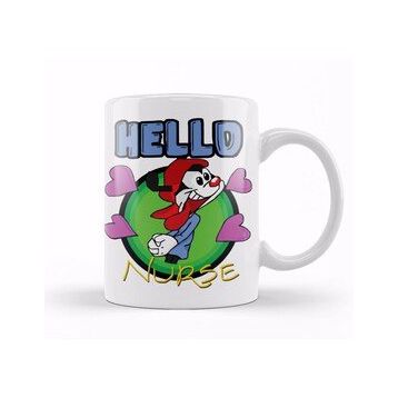Baskı Dükkanı KB10809 Hellooooo Nurse Porselen Kupa Bardak
