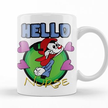 Baskı Dükkanı KB10809 Hellooooo Nurse Porselen Kupa Bardak