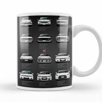 Baskı Dükkanı KB10819 History Nissan Gtr V2 Specs Porselen Kupa Bardak