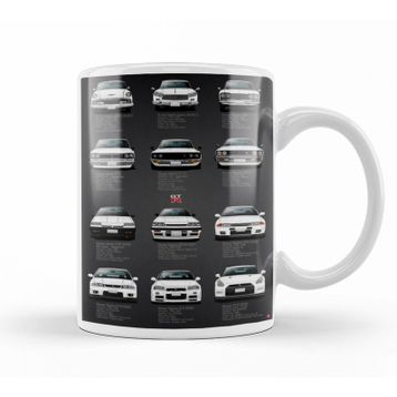 Baskı Dükkanı KB10819 History Nissan Gtr V2 Specs Porselen Kupa Bardak