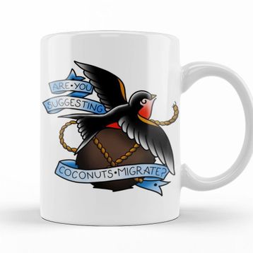 Baskı Dükkanı KB11281 Monty Python Coconuts Migrate Porselen Kupa Bardak