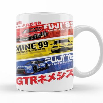 Baskı Dükkanı KB11419 Nissan Gtr History Porselen Kupa Bardak