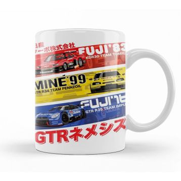 Baskı Dükkanı KB11419 Nissan Gtr History Porselen Kupa Bardak
