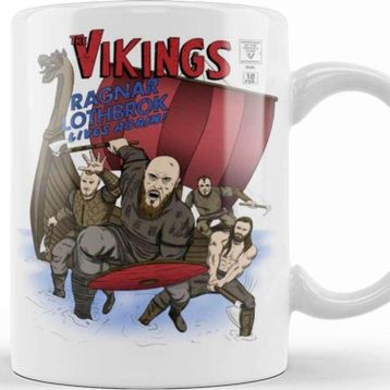 Baskı Dükkanı KB11429 Nordic The Vikings Porselen Kupa Bardak