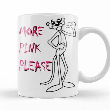 Baskı Dükkanı KB11479 Pantera Cor De Rosa Pembe Panter Porselen Kupa Bardak