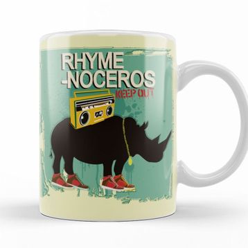 Baskı Dükkanı KB11614 Rhyme Noceros Porselen Kupa Bardak