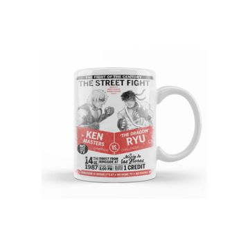 Baskı Dükkanı KB11840 Street Fighter The Street Fight Porselen Kupa Bardak