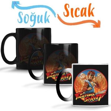 Baskı Dükkanı KB11844 Street Fighter Fighting Street Porselen Kupa Bardak