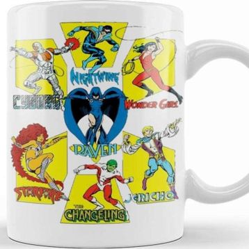 Baskı Dükkanı KB11904 Teen Titans Porselen Kupa Bardak