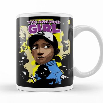 Baskı Dükkanı KB12017 The Walking Girl Porselen Kupa Bardak