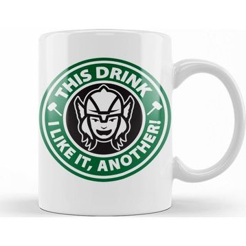 Baskı Dükkanı KB12032 Thor This Drink I Like It Another Porselen Kupa Bardak