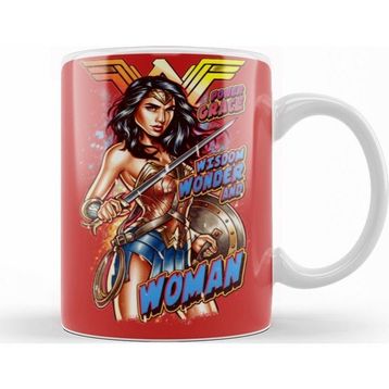Baskı Dükkanı KB12201 Wonder Woman Diana Prince Porselen Kupa Bardak